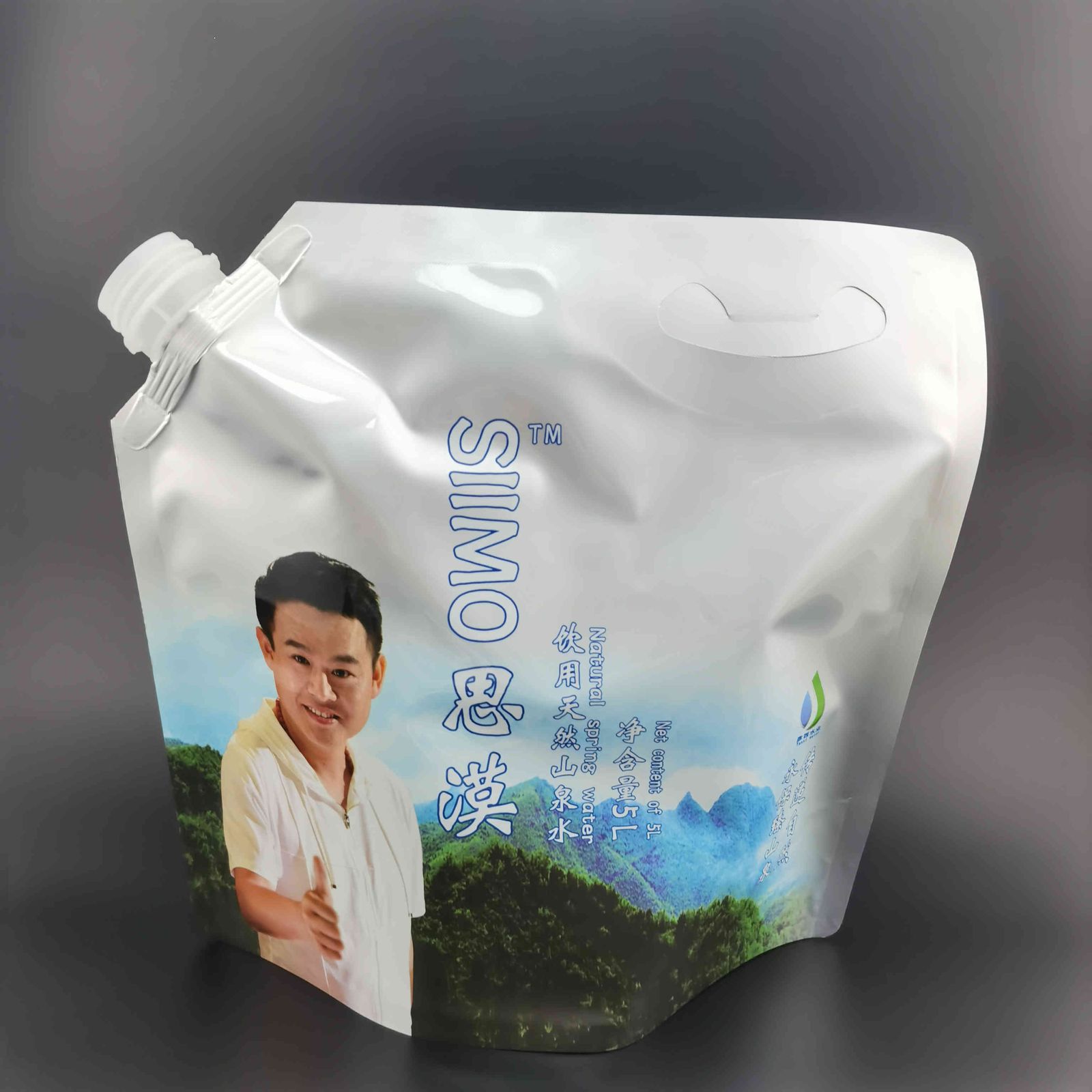 Custom Foil Stand-up Spout Pouch 5 L for Liquids and Drinking Water