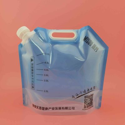 Custom Transparent Stand-up Spout Pouch 5 L for Milk