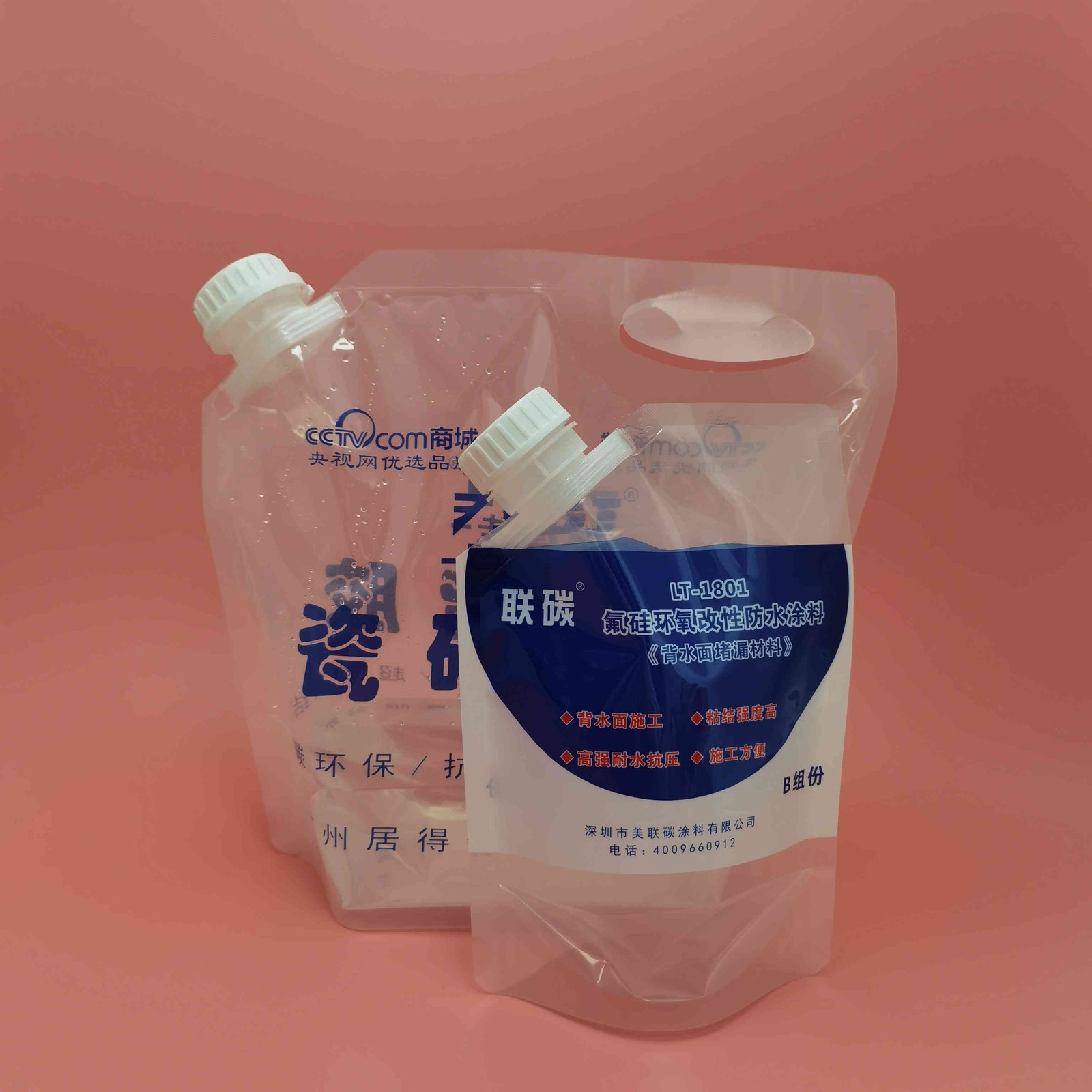 Custom Transparent Stand-up Spout Pouch 3 L for Waterproof Coating
