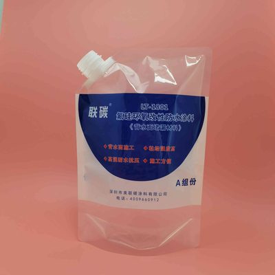 Custom Transparent Water Pouch 3 L with Spout, with Handle for Beer