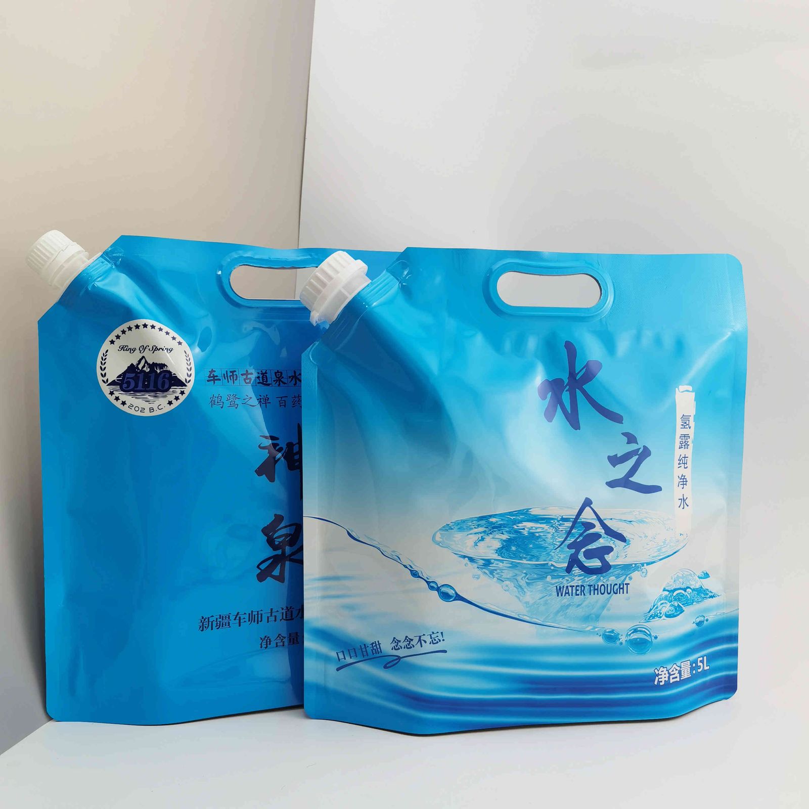 Custom Water Pouch 3 L with Spout, Large Capacity for Purified Water