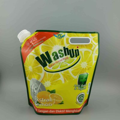 Custom Laminated Liquid Packaging Pouch 5 L with Spout for Dish Soap