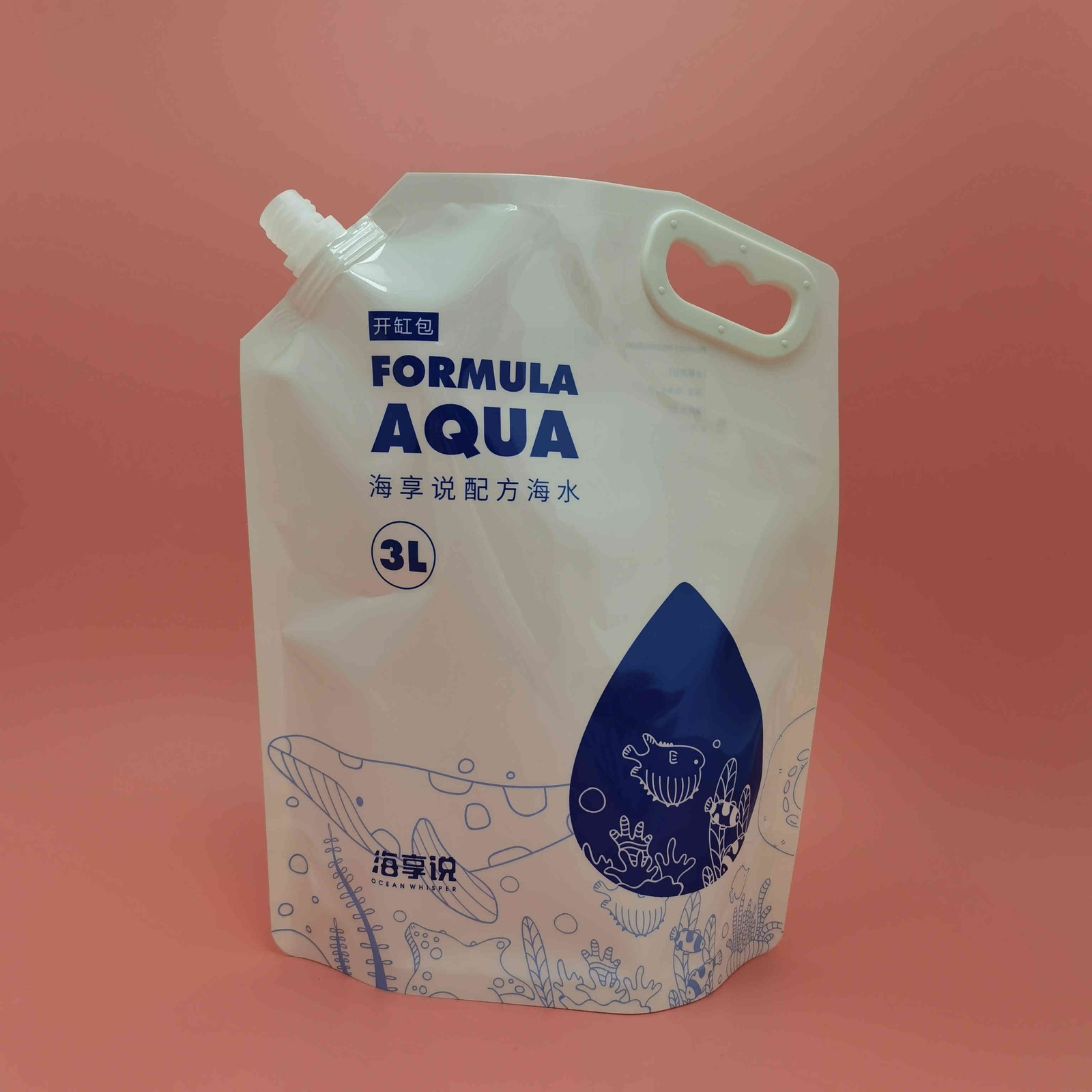 5-10L奶白PE自立吸嘴洗衣液袋消毒水日化洗护用品手提包装袋液体包装袋