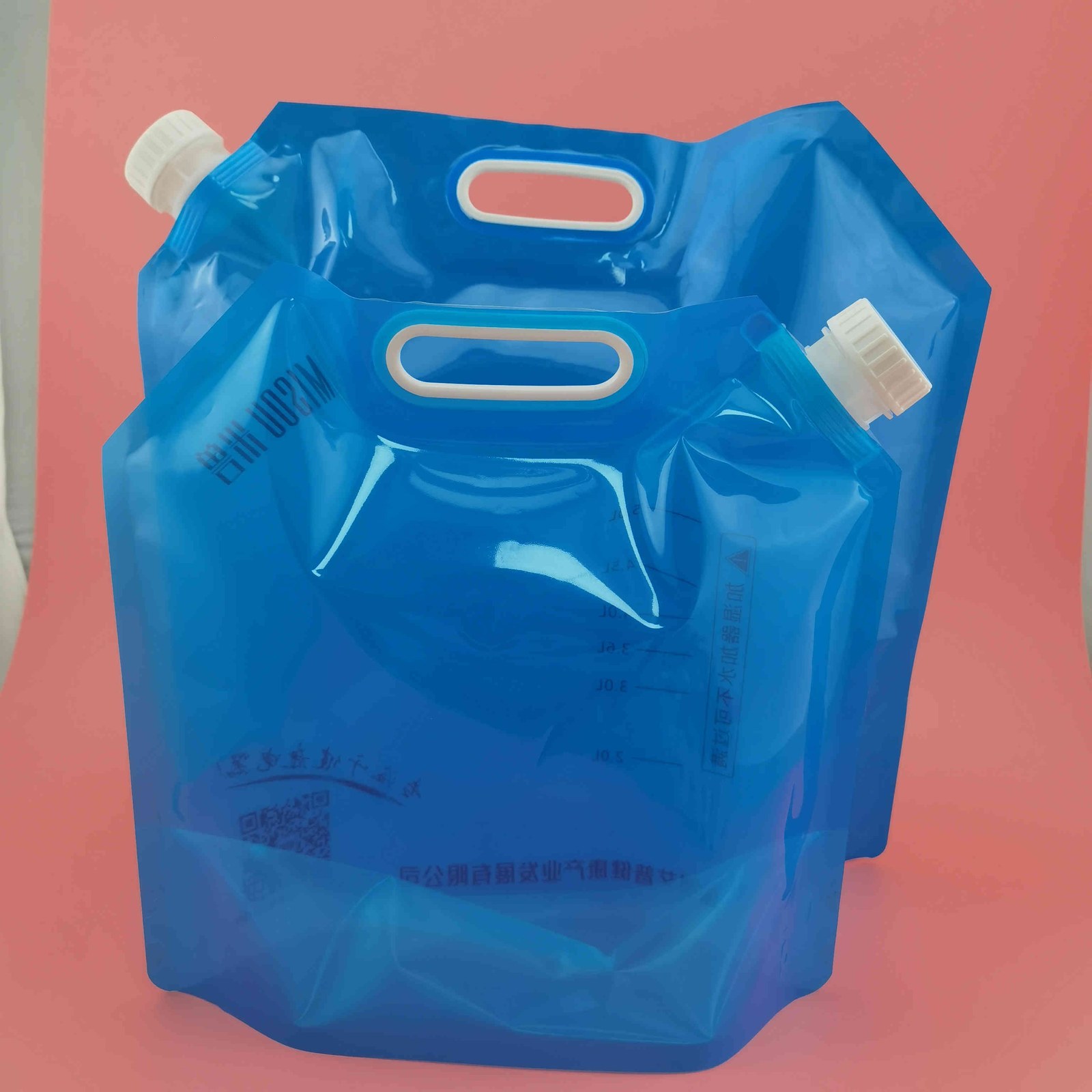 厂家定制5升吸嘴款柠檬果汁袋 防爆33mm宽口径液体包装袋手提水袋