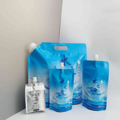 Custom Stand-up Spout Pouch 5 L, with Handle for Drinking Water