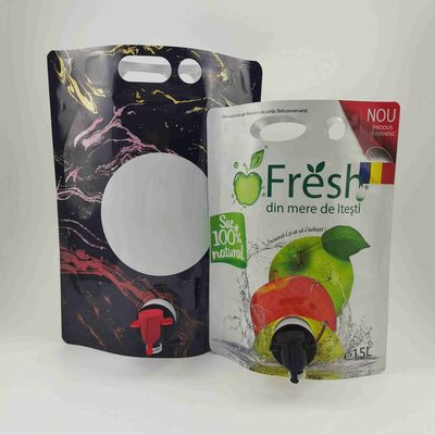 3L双插底红酒吸嘴袋 厂家定做咖啡阀门袋 酒水铝箔袋防水防漏双自立袋