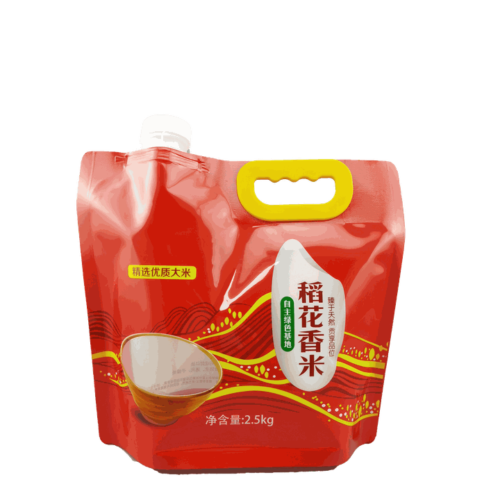 塑料包装袋定制大米食品真空包装自封自立手提复合材质大口径吸嘴袋