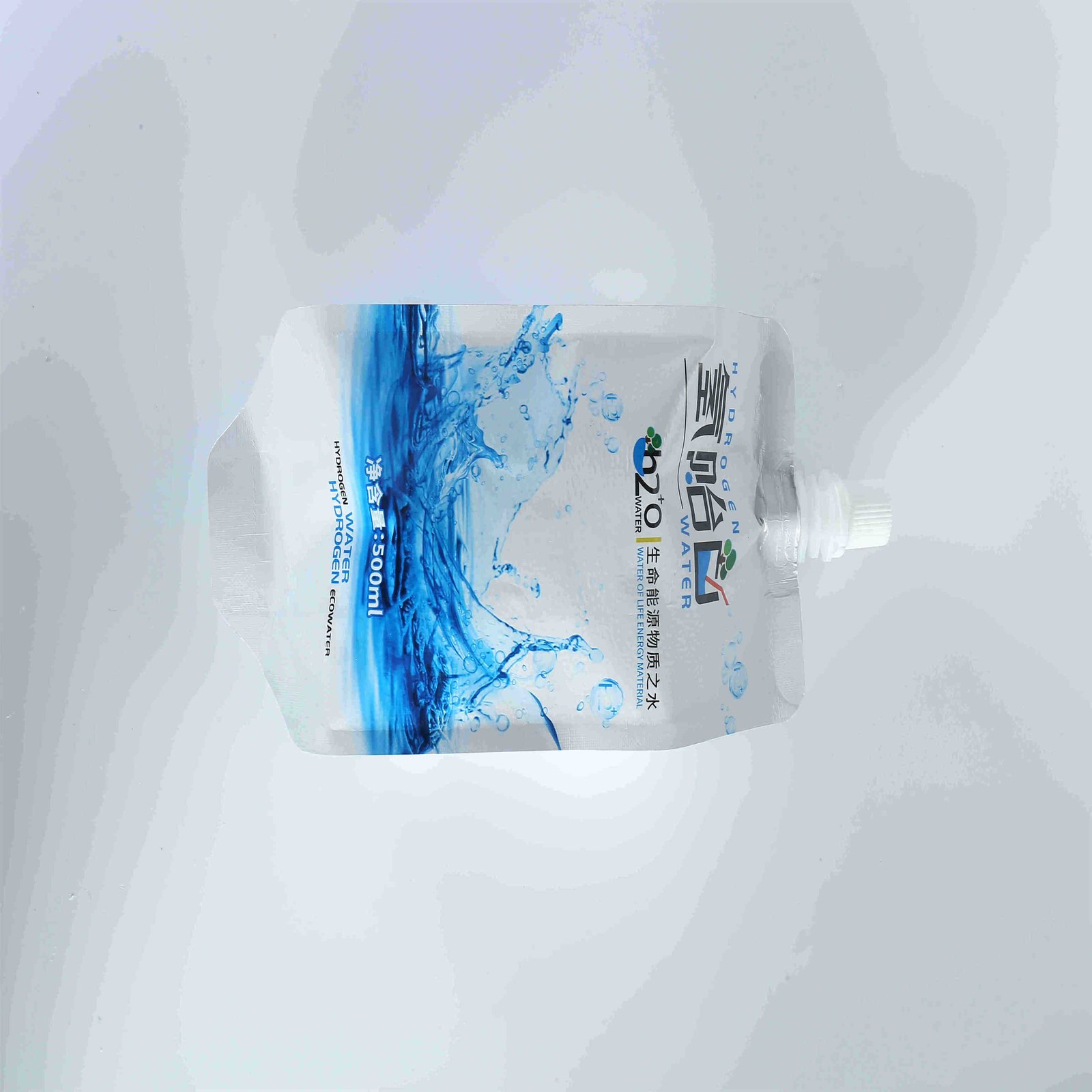 专业定制550ml富氢水专用袋强力抗氧化吸嘴袋纯铝氢水吸嘴袋