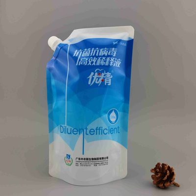 Custom Liquid Packaging Pouch 250 ml with Spout for Laundry Detergent