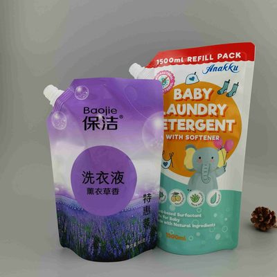 吸嘴自立洗衣液袋子500克洗衣液袋衣物柔顺剂吸嘴自立袋洗衣液包装袋