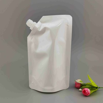 定制1-1000ml奶白PE复合材质吸嘴包装袋身体乳面膜液体自立吸嘴袋