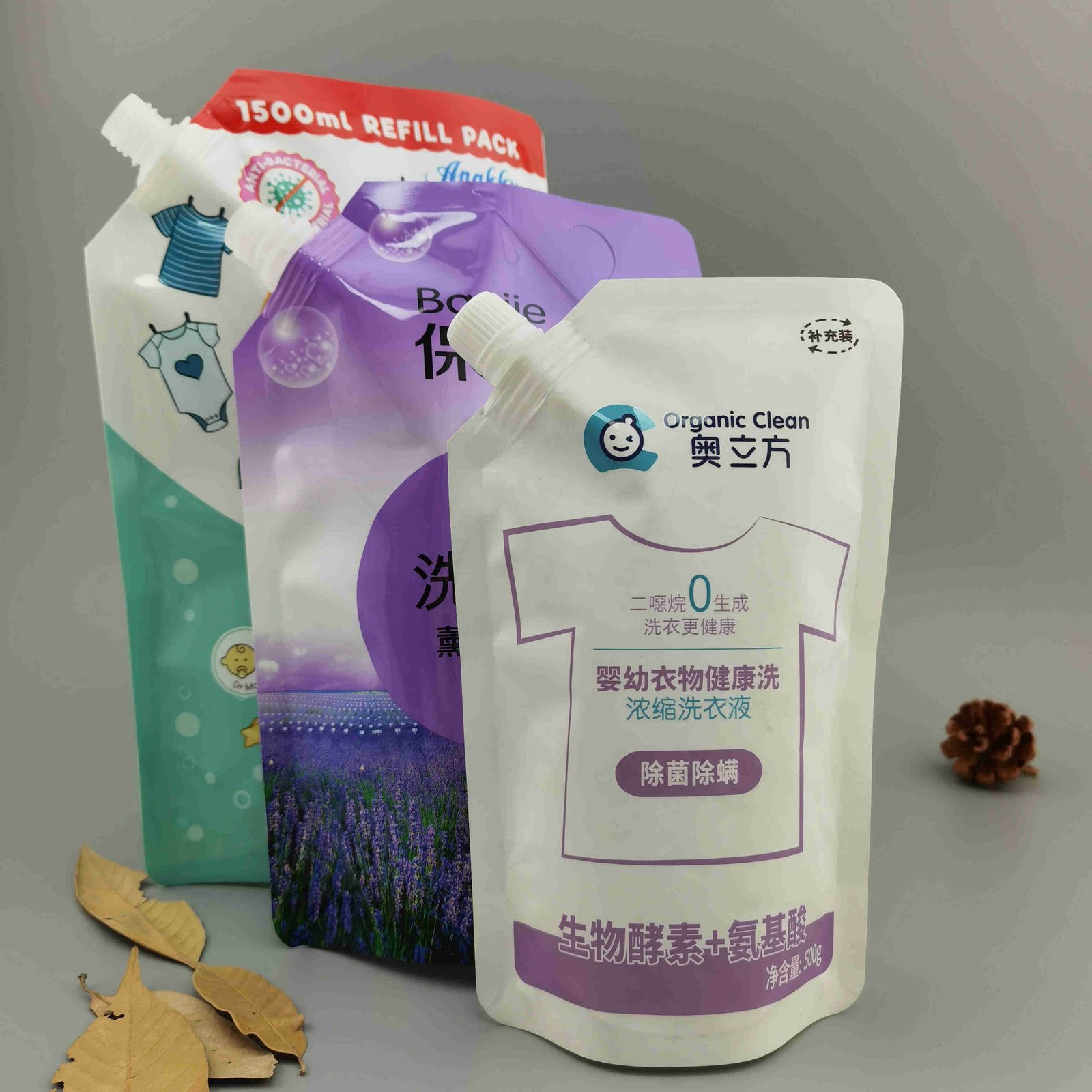 自立洗衣液包装袋厂家大容量手提液体吸嘴袋日化洗涤用品包装袋