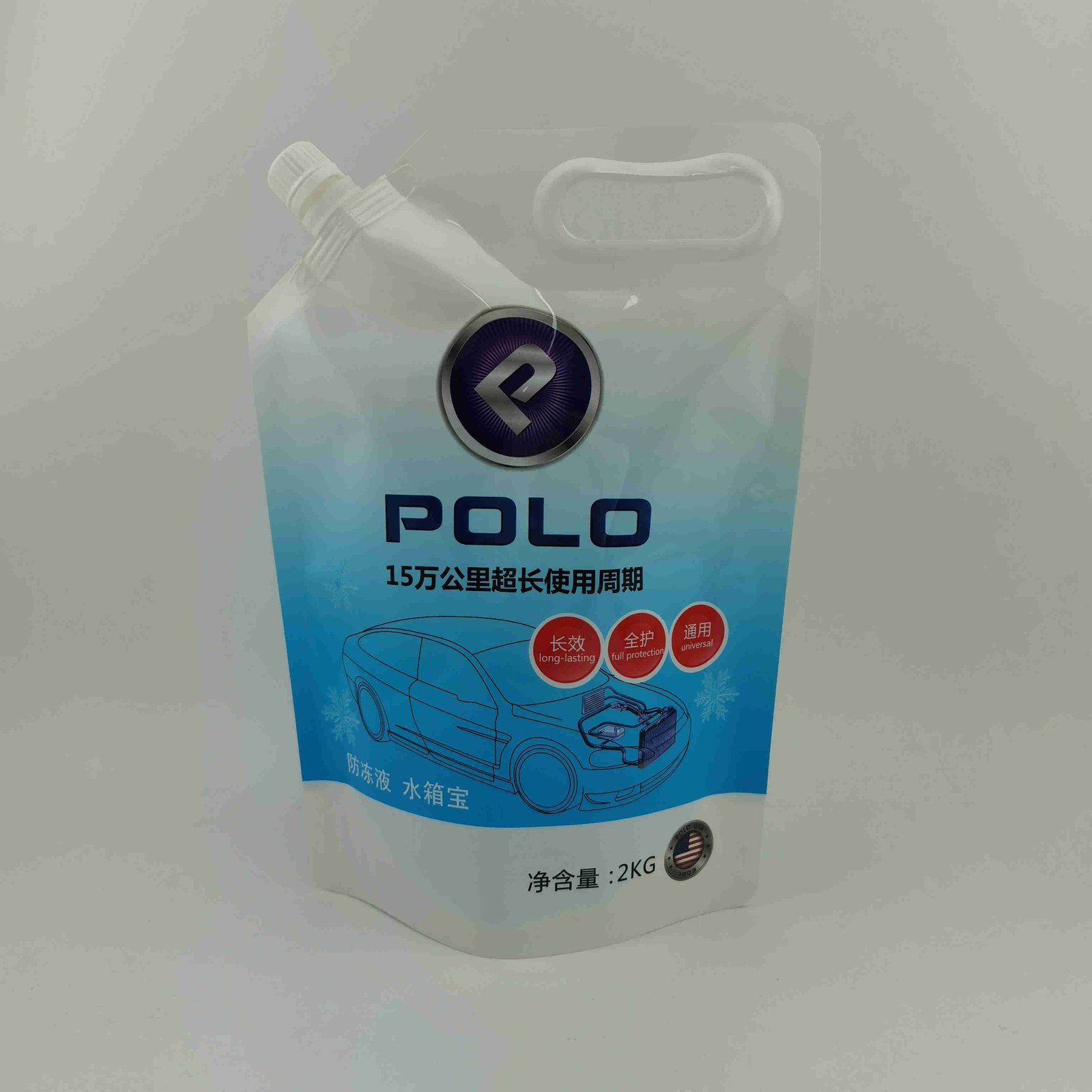 Custom Transparent Packaging Pouch 1–10 L with Spout for Antifreeze