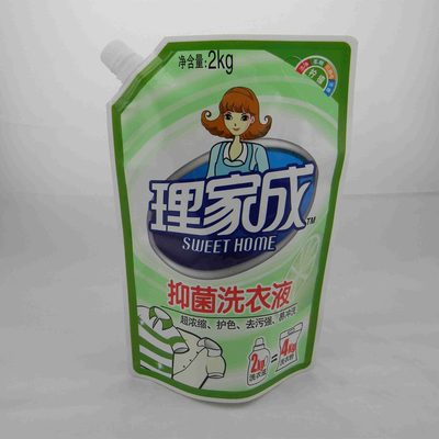Custom Packaging Pouch 2 L with Spout for Laundry Detergent
