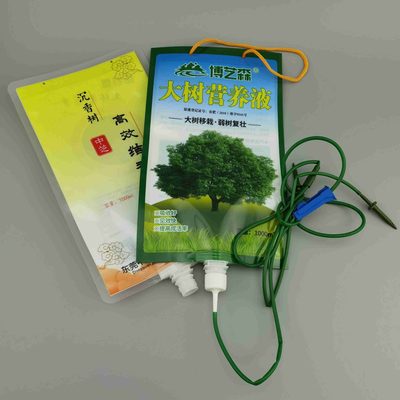 Custom Infusion Bag 1000 ml with Spout for Plant Nutrition