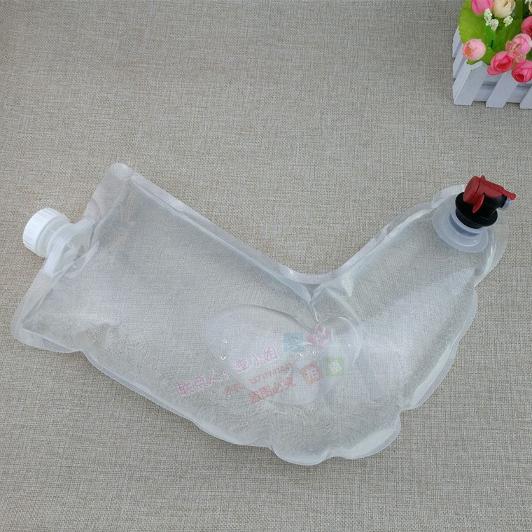 3L异形透明红酒盒中袋 蝶阀大口径液体包装袋