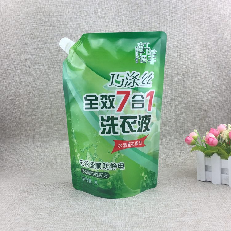 1000ml Frosted Spouted Soap Pouch for Baby Bath and Laundry Detergent