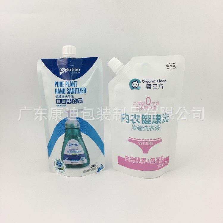 Custom Printed Frosted 500ml Spout Pouch for Hand Soap Refill