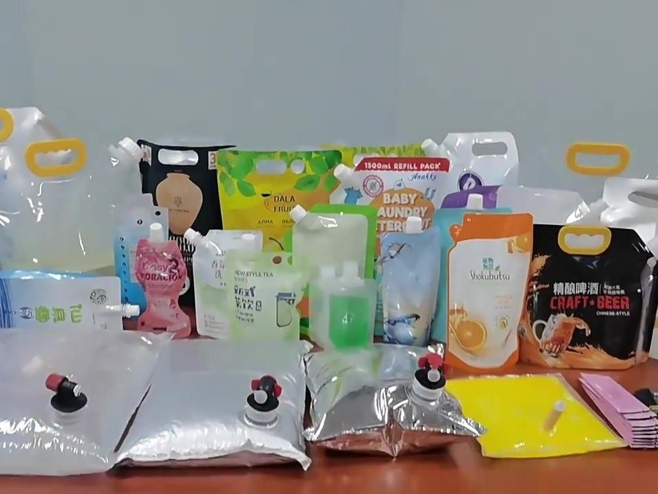 5L Portable Spouted Liquid Pouch, Food-grade Stand-up Bag (Custom)