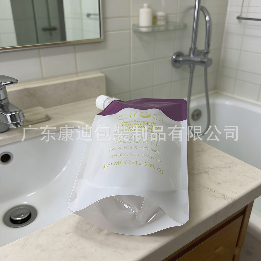 Custom 1000ml Spouted Detergent Pouch for Shampoo and Hand Soap Refill