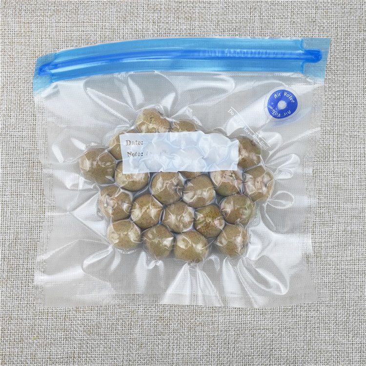 食品级网纹真空袋 带拉链抽气阀保鲜定制